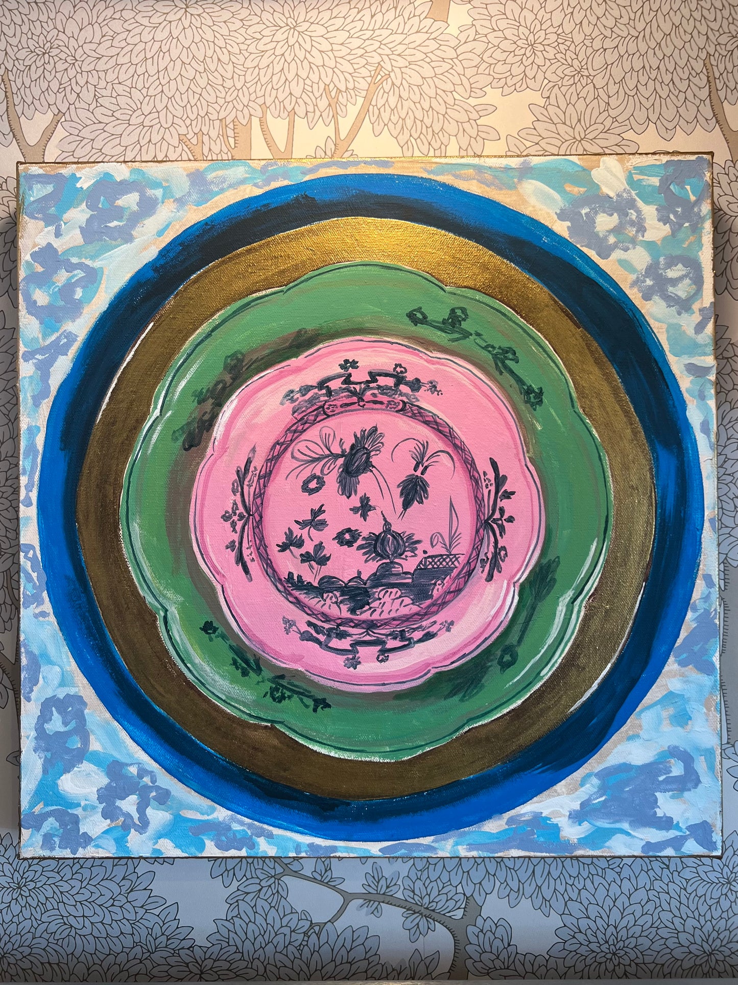 Oriente Still: Pink (16x16 canvas)