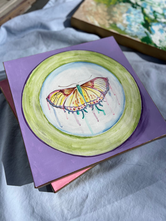 Weeping Flutters Purple (12x12 canvas)