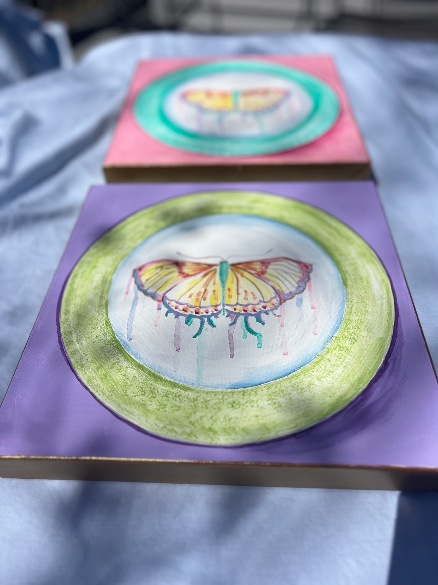 Weeping Flutters Purple (12x12 canvas)