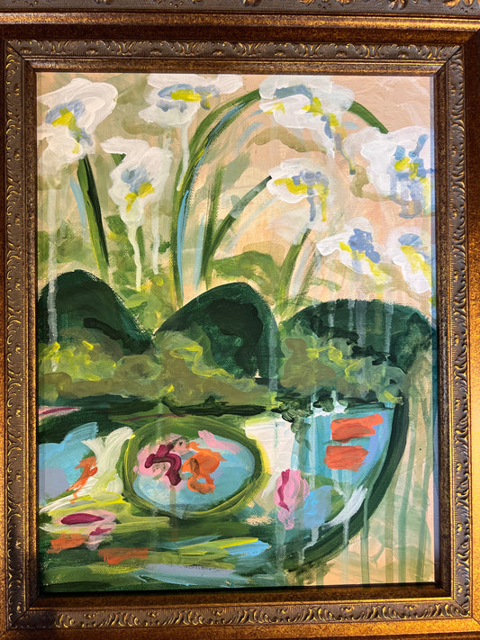 Rose medallion orchid (11x14 canvas)