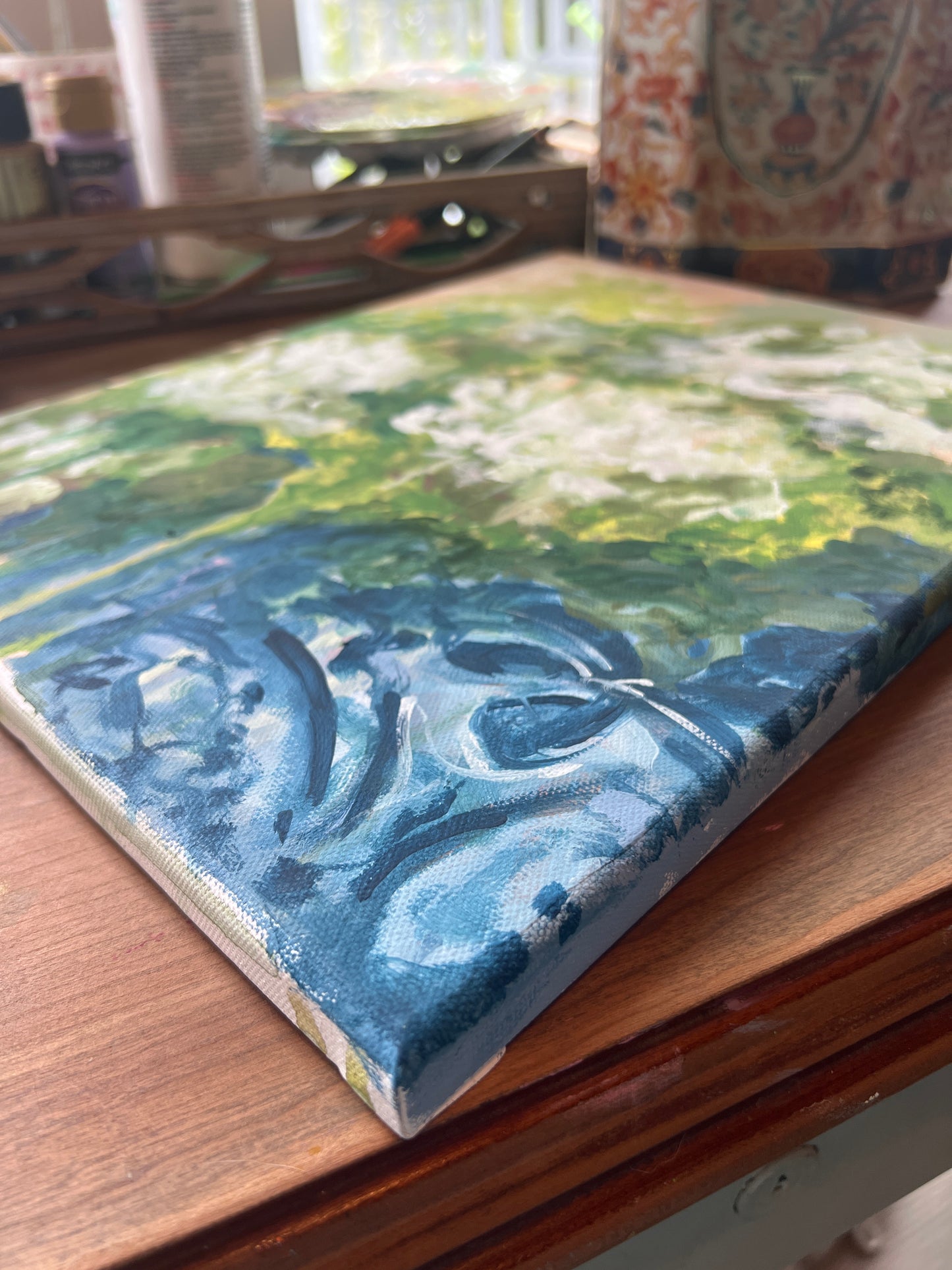 Weepy Hydrangeas (11x14 canvas)